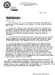 Letter from War Department