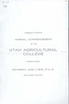 Utah State University Commencement, 1918 – Main Campus