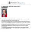 In Memorium: Dr. Nedra Christensen by Center for Persons With Disabilities