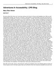 Adventures in Accessibility by Mary Ellen Heiner