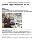 Engineering Answers: Elegant Solutions Start with Simple Ideas | College of Engineering by USU College of Engineering