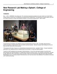 New Research Lab Making a Splash | College of Engineering by USU College of Engineering