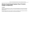 CS Alum Turned Google Engineer Pays It Forward | College of Engineering