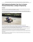 USU Engineering Students Take Top 3 in Human-Powered Vehicle Race | College of Engineering