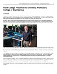 From College Freshman to University Professor | College of Engineering by USU College of Engineering