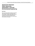 Award from American Water Resources Association | Civil and Environmental Engineering by USU College of Engineering