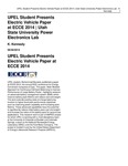 UPEL Student Presents Electric Vehicle Paper at ECCE 2014 | Utah State University Power Electronics Lab