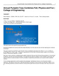 Annual Pumpkin Toss Combines Fall, Physics and Fun | College of Engineering by USU College of Engineering