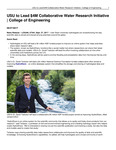 USU to Lead $4M Collaborative Water Research Initiative | College of Engineering by USU College of Engineering