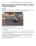 Mechanical Engineering Students Win Big in Las Vegas | College of Engineering