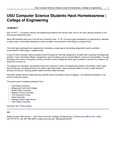 USU Computer Science Students Hack Homelessness | College of Engineering by USU College of Engineering