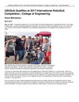 USUSub Qualifies at 2017 International RoboSub Competition | College of Engineering