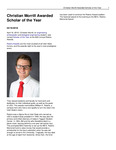 Christian Morrill Awarded Scholar of the Year by USU College of Engineering