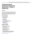 College Recognizes Outstanding Engineering Researchers | College of Engineering by USU College of Engineering