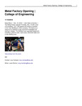 Metal Factory Opening | College of Engineering