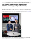 USU Professor and Alum Patent New Heart Rate Estimation Technology | College of Engineering