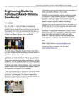 Engineering Students Construct Award-Winning Dam Model by USU College of Engineering