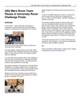USU Mars Rover Team Places in University Rover Challenge Finals by USU College of Engineering