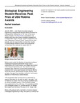 Biological Engineering Student Receives Peak Prize at USU Robins Awards by USU College of Engineering