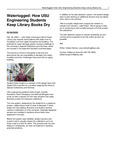 Waterlogged: How USU Engineering Students Keep Library Books Dry by USU College of Engineering