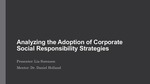 Analyzing the Adoption of Corporate Social Responsibility Strategies by Lia Sorensen