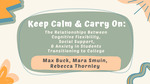 Keep Calm and Carry On: The Relationships Between Cognitive Flexibility, Social Support & Anxiety in Students Transitioning to College by Max Buck, Rebecca Thornley, and Mara Smuin
