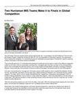 Two Huntsman MIS Teams Make it to Finals in Global Competition by USU Jon M. Huntsman School of Business and Steve Eaton