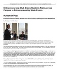 Entrepreneurship Club Draws Students From Across Campus to Entrepreneurship Week Events