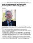 Recent IRS Actions are Part of a Pattern, Says Huntsman Professor William F. Shughart II