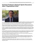 Huntsman Professor's Research Sparks Discussions About "Organizational Virtue" by USU Jon M. Huntsman School of Business and Steve Eaton