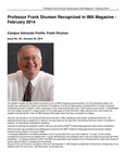 Professor Frank Shuman Recognized in IMA Magazine by USU Jon M. Huntsman School of Business
