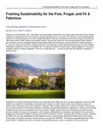Framing Sustainability for the Free, Frugal, and Fit & Fabulous by USU Jon M. Huntsman School of Business, Alexi Lamm, and Edwin R. Stafford