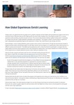 How Global Experiences Enrich Learning