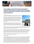 Tracy Livingston, CEO of NuLife Energy and Founder & Chairman of Wasatch Wind, to Speak at Special Screening of USU Huntsman School of Business's Award-Winning Wind Energy Documentary by Jon M. Huntsman School of Business