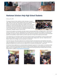Huntsman Scholars Help High School Students by Jon M. Huntsman School of Business