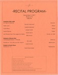 Recital Program by James Greenwall, Isabelle Edwards, Everett Smith, Kalvin Munk, Erika Munk, Erin Astill, Lexie Hansen, and Sarah Hamatake