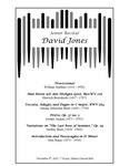 Senior Recital - David Jones