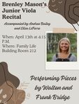 Junior Recital - Brenley Mason