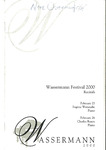 Wassermann Festival 2000: Recitals by Utah State University, Gary Amano, Eugene Watanabe, and Charles Rosen