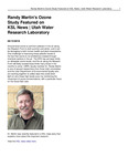 Randy Martin's Ozone Study Featured on KSL News by Utah Water Research Laboratory