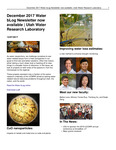 December 2017 Water bLog Newsletter now Available by Utah Water Research Laboratory