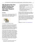 USU Students Win First ASDSO Student Dam Model Competition by Utah Water Research Laboratory