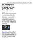 New Water Resources Management Textbook Co-Authored by Ryan Dupont by Utah Water Research Laboratory