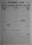 Student Life, October 31, 1919, Vol. 18, No. 6 by Utah State University