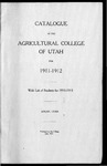 General Catalogue 1911 by Utah State University