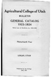 General Catalogue 1923 by Utah State University